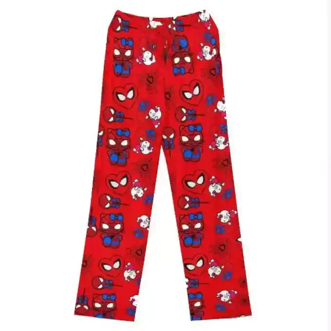 Women's Hello Kitty Spider-man Cotton Loose Pajama Trousers.